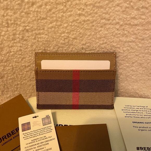 Burberry Brown Check Card Holder - Picture 2 of 4